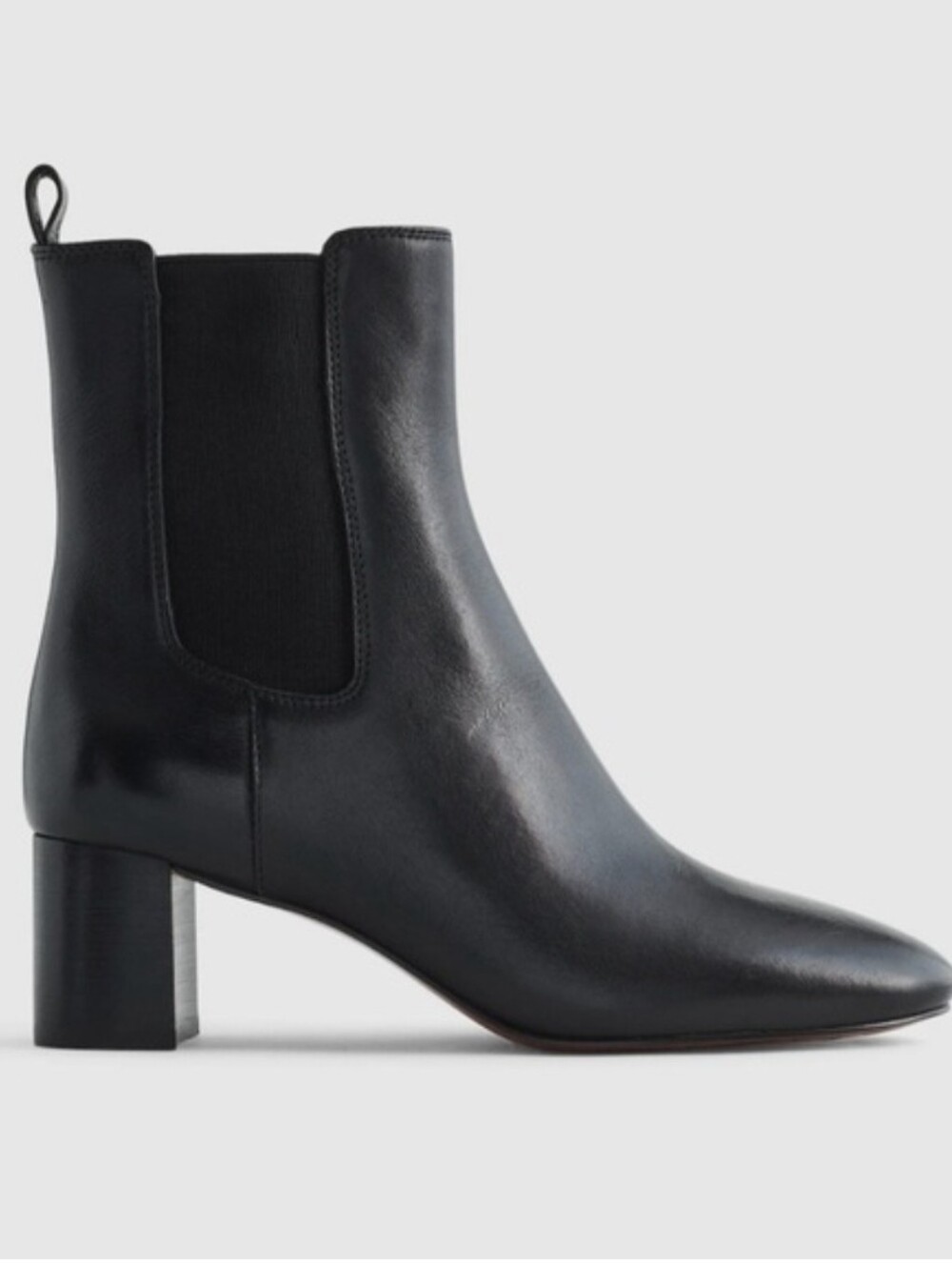 Madewell Sylvia Black Leather Chelsea Boots